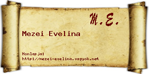 Mezei Evelina névjegykártya
